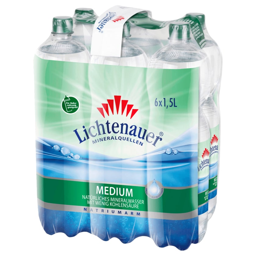 Lichtenauer Mineralwasser Medium 6x1,5l